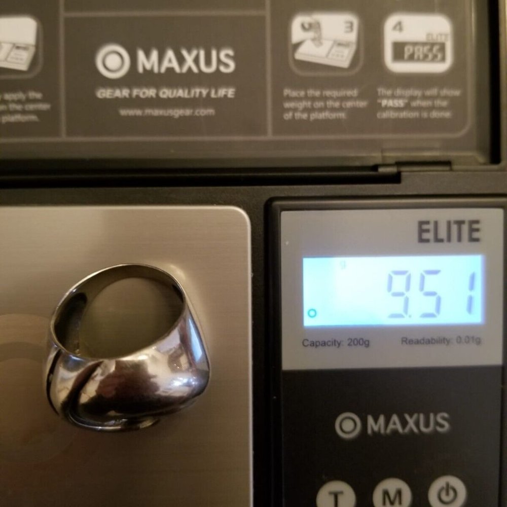 Solid 925 Sterling Silver Rounded Dome Spiral Rin… - image 7